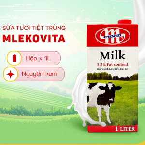 sữa tươi nguyên kem mlekovita hộp 1L