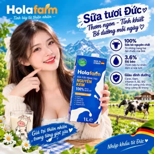 Sữa tươi nguyên kem Holafarm béo 3.6%