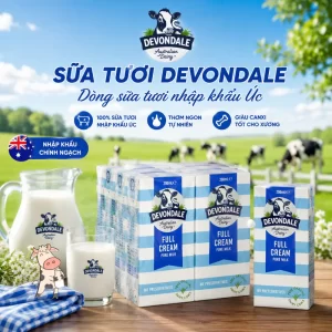 Sữa tươi Devondale nguyên kem 200ml nhập khẩu Úc