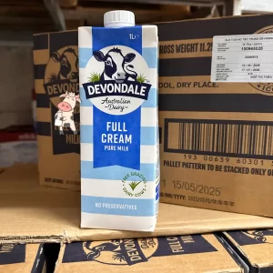 Sữa tươi Devondale hộp 1L, thùng 10 hộp