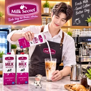 Sữa không đường Milk Secret béo 3.8%